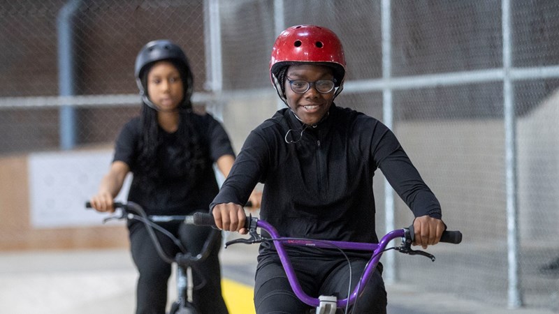 Girls on bikes