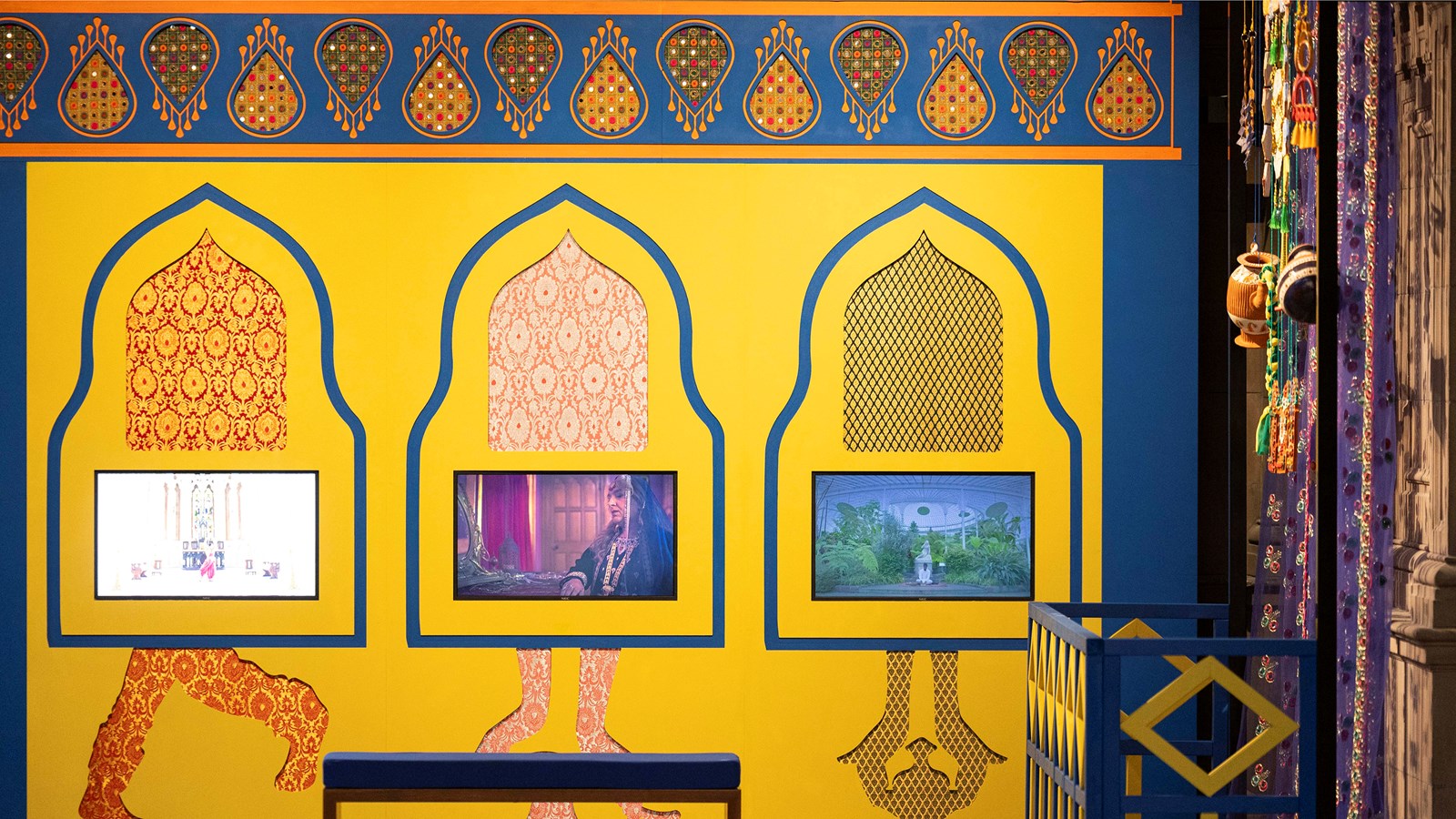 Installation photograph of Aqsa Arif: Anam KI Alamari (The Trophy Cupboard). Courtesy and © the artist. Photo: Glasgow Life Museums