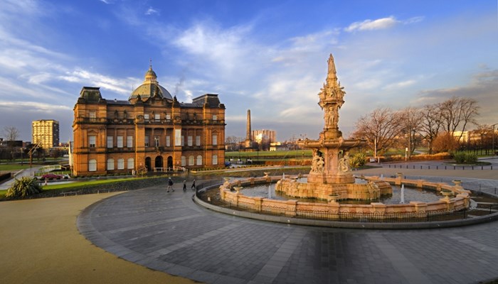 People's Palace museum, set behind the Dalton Fountain. 